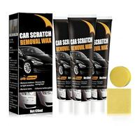 Rimuovi Graffi Auto, Pasta Riparatrice per Graffi, 120 ml di Cera Lucidante per Auto, Kit di Lucidatura con Spugna e Panno, Elimina Graffi, Turbamenti, Abrasion su Tutti i Vernici delle Auto