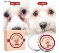 Rimuovitore di macchie da lacrime per cani - Balsamo enzimatico per mantelli bianchi e chiari, crema delicata per gli occhi per Maltese, Bichon, Shih Tzu, Barboncino, Yorkshire, previene scolorimento 