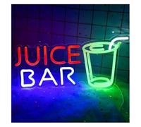 RIMVOI BAR DI SUCCHI per insegna al neon Tè latte Bevande alla frutta Luce notturna per feste per bar Negozio di bevande