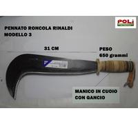 RINALDI RONCOLA PENNATO N3 IN ACCIAIO CON MANICO IN CUOIO LAMA 310MM MADE ITALY