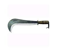 RONCOLA PENNATO IN ACCIAIO CON MANICO IN CUOIO LAMA 310MM MADE ITALY RINALDI 3