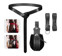 rinascimentale, kit storico per cosplay, in finta pelle, accessorio classico per travestimenti fantasy, accessorio per adulti e donne, eventi Larp