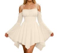 Rinascimentale Vestito Fata Donna A Linea Spalle Scoperte Strega Halloween