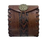 Rinascimentali Portafogli in Pelle PU Borsa Monete Medievale Cubo Vita Multifunzionale Cambiamento Borsa Cintura per Adulti Cuoio Cubo Cintura Medievale Portafoglio Cosplay, Marrone, Section B