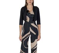 Rinascimento Black Polyester Sleveless Jacket - IT38|XS