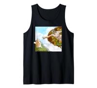 Rinascimento Cat Creazione di Adamo Parodia Canotta