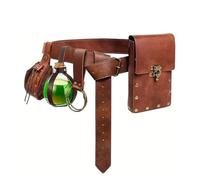 Rinascimento cintura marsupio portamonete pozione bottiglia gonna Hike set, accessori rinascimentali, costume da festa di Ren Faire per donne, uomini, Halloween, Marrone, Rinascimento