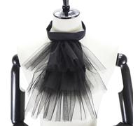 Rinascimento Collaro Arruffato Victorian Neck Costume Cosplay Victorian Ruffled Mesh Mesh Fuff Funuff Ruffle Cuffs Clown Ruffled Per Le Donne
