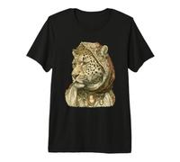 Rinascimento Leopard Regale Felino Animale Barocco Estetica Maglietta Premium