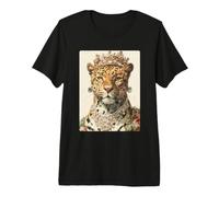 Rinascimento Leopard Ritratto Felino Animale Boujee Estetica Maglietta Premium