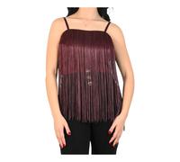Rinascimento - Top con frange - - Tops - Donna - Rosso - S