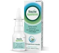 Rinazina Aquamarina Spray Nasale Ipertonico con Acqua di Mare ed Eucalipto, Dona Sollievo dalla Congestione Nasale, 20 ml