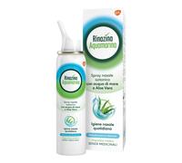 RINAZINA Rinazina Aquamarina Spray Nasale con Aloe Vera - Soluzione Isotonica Nebulizzazione Delicata, 100ml