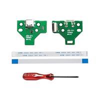 Rinbers JDS-011 - Confezione da 2 adattatori di ricarica Micro USB per caricabatterie con cavo flessibile a 12 pin per controller Sony PS4 di seconda generazione DualShock 4
