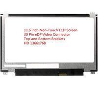 Rinbers Schermo LCD da 11,6 pollici di ricambio (non touch) per ASUS Chromebook C201PA C202 C202S C202SA C223 X205T VIVOBOOK E203MA W202NA N116BGE-EB2 C3 C5 C6 B1 Top e Bottom Staffe (30 Pin)