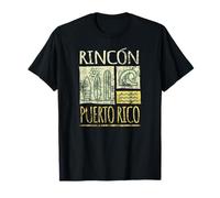 Rincón Puerto Rico - Tavole da surf e onde, stampa invecchiata Maglietta