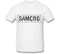 rinde Passion Samcro - Maglietta estiva da uomo, taglia M, colore: Bianco, Nero