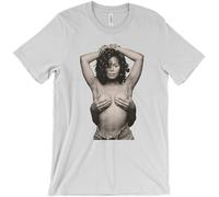 rinde T-Shirt Miss Janet Jackson Control 90's R & B World Tour Rhythm Nation Escapade Taglia L Bianco, bianco