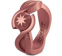 Rinfit Anelli in silicone da donna - Anello in silicone da donna - Anelli da sposa o promessa - Fedi nuziali in silicone da donna - Collezioni di diamanti rotondi e pera, Silicone, Nessuna pietra