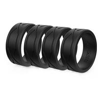 Rinfit Anelli in silicone per donne e uomini, set di fedi nuziali in silicone, per lui e lei, design brevettato, fedi nuziali in gomma, collezione 4Love