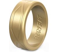 Rinfit Anelli in silicone per donne e uomini, set di fedi nuziali in silicone, per lui e lei, design brevettato, fedi nuziali in gomma, collezione 4Love