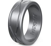 Rinfit Anelli in silicone per donne e uomini, set di fedi nuziali in silicone, per lui e lei, design brevettato, fedi nuziali in gomma, collezione 4Love