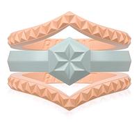 Rinfit Set di fedi nuziali da donna in silicone progettate per anelli sottili e impilabili. Confezione da 3 e 4 pezzi. Convenienti, confortevoli, morbide, in gomma senza metallo. Ricambio durevole per