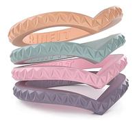 Rinfit Set di fedi nuziali da donna in silicone progettate per anelli sottili e impilabili. Confezione da 3 e 4 pezzi. Convenienti, confortevoli, morbide, in gomma senza metallo. Ricambio durevole per