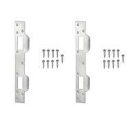 Rinforzante per porta in acciaio rinforzato, piastra a doppio foro con rivestimento antiruggine, adatta per porte in legno/metallo (119 Chars)