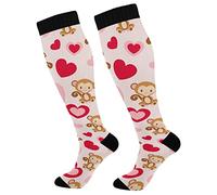 Rinforzati Calzini Monkey Heart Calzettoni, Traspirante Sportive Running Calzini, Sport, Yoga, Uomo, 50cm