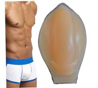 Rinforzatore di rigonfiamento da uomo 3D sagomato in morbido silicone Rinforzatore di rigonfiamento Autoadesivo Migliora la coppa Comodo supporto invisibile, costume da bagno, slipRigonfiamento da uo