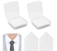 Rinforzi per Colletto, 500 Pezzi di Rinforzo per Colletto in plastica, Rinforzo per Colletto Liscio Bianco per Camicia, Inserti per Colletto per Camicia con Toppa Triangolare
