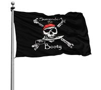 Rinforzo Bandiera Con Occhielli Bandierine Surrender The Booty Pirate 90X150Cm Bandiere Da Balcone Per Bar Ristoranti Celebrazione
