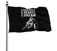 Rinforzo Bandiera Doppia Cucitura Flags Barrel Racing Horse 3 Barrels 2 Hearts 1 Dream 90X150Cm Bandiere Da Giardino Per Interno Conferenza Ristoranti