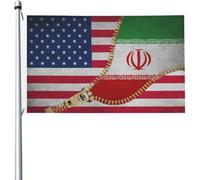 Rinforzo Bandierine Iranian Flag Zipper America Flag Classica Per Celebrazione Esterno Bar 90X150Cm