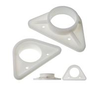 Rinforzo per lavello, 2 pezzi, bianco, in ABS, misura standard con foro interno Ø 36,5 mm, stabilizzatore per lavelli in acciaio inox a parete sottile