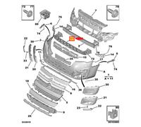 RINFORZO / TRAVERSA / STAFFONE INFERIORE PARAURTI ANT. CITROEN BERLINGO (II)