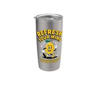 Rinfresca la tua mente con il limone felice Bicchiere termico in acciaio inox doppia parete