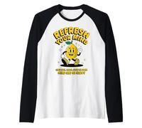 Rinfresca la Tua Mente con Il Limone Felice Maglia con Maniche Raglan