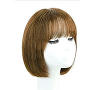 Rinfrescante corte dei capelli umani per la donna breve rettilineo bob parrucca con frangetta marrone freddo parrucca di capelli umani per la ragazza parrucche del partito Regolabile