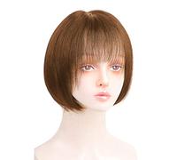 Rinfrescante corte diritte con la frangetta per la donna parrucca corta nera parrucca di capelli umani a strati parrucche corte di capelli umani per la festa quotidiana Regolabile