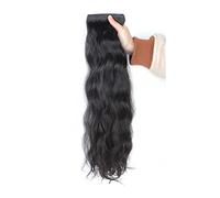 Rinfrescante Lunghe Estensioni Dei Capelli Ondulati Clip Nelle Estensioni Dei Capelli Veri Capelli Umani Traceless Invisibile 3 pz Capelli Estensioni Nere Parrucche Dei Capelli Umani Regolabile