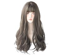 Rinfrescante Parrucche marroni Ombre Parrucche lunghe ondulate per le donne Parrucche sintetiche ondulate Parrucca di capelli ricci ondulati lunghi Parrucche al calore Parrucche Cosplay Regolabile