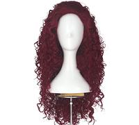 Rinfrescante Parrucche ondulate Lunghe arancio Princess Parrucche sintetiche al calore Parrucche per cosplay di Halloween per ragazze Parrucche da spettacolo per feste Regolabile