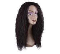 Rinfrescante Parrucche ondulate nere lunghe per le donne nere Parrucche lunghe ondulate capelli lunghi Parrucca sintetica a onda sciolta Parrucche in fibra resistente al calore Regolabile