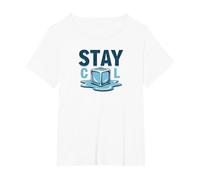 Rinfresco Estivo Stay Cool Melting Ice Cube Maglietta, Donna Plus-Size, Bianco, 1X