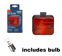 Ring 12v Quadrato Paraurti Posteriore Doppio Supporto Rosso Nebbia Faro Auto /