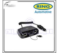 RING 2 Vie 12V Multipresa Con Micro USB & Switch Adattatore Piatto Supporto