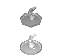 Ring and Jewelry Display Stand with Bunny Design for Home Organization 3.5 inch