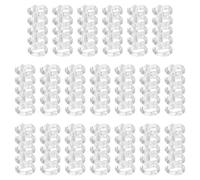Ring Binder 100pcs 5-Ring Binding Spines Snap Split Rings Plastic Round Loose-Leaf Comb Folio Stationery Office Supply(White)